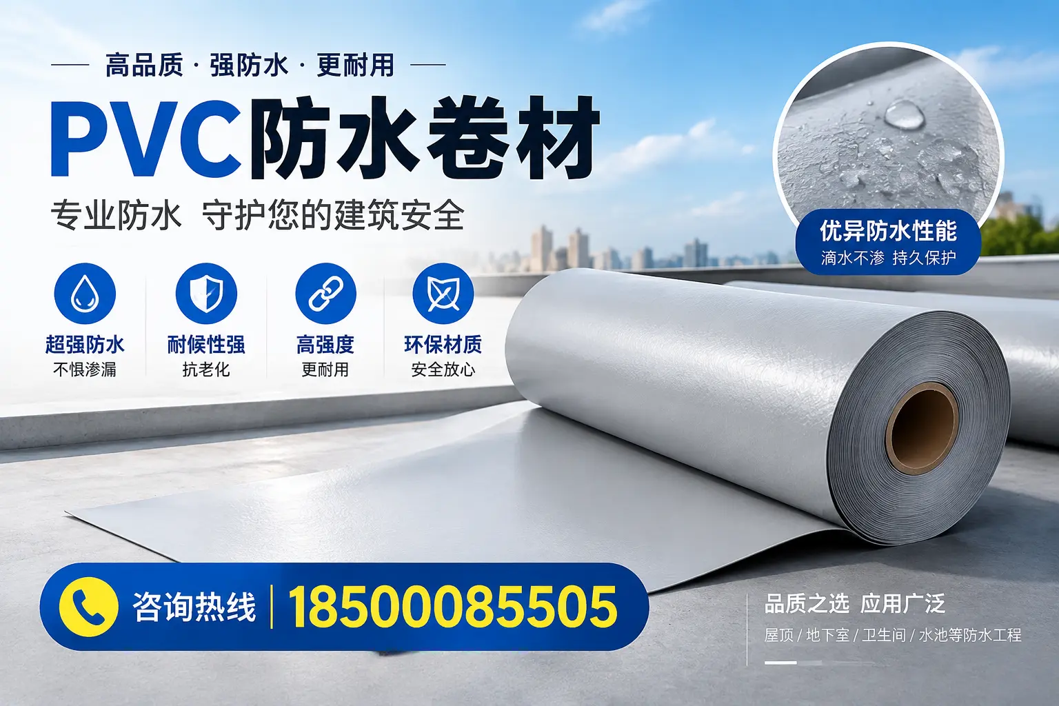 珠海地区pvc防水卷材的市场现状与发展趋势